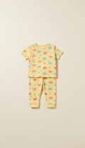 Sunbeam yellow cotton set with icons