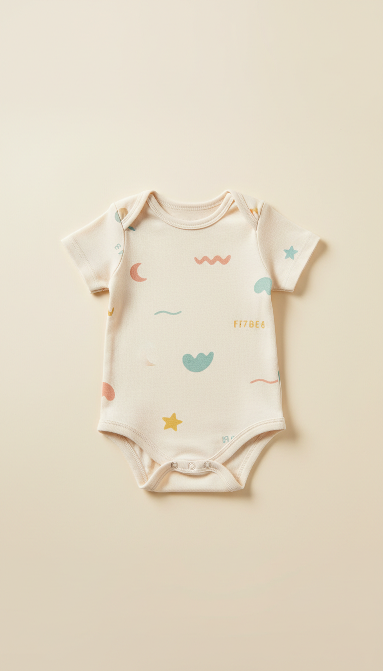 Vanilla cream hypoallergenic cotton onesie